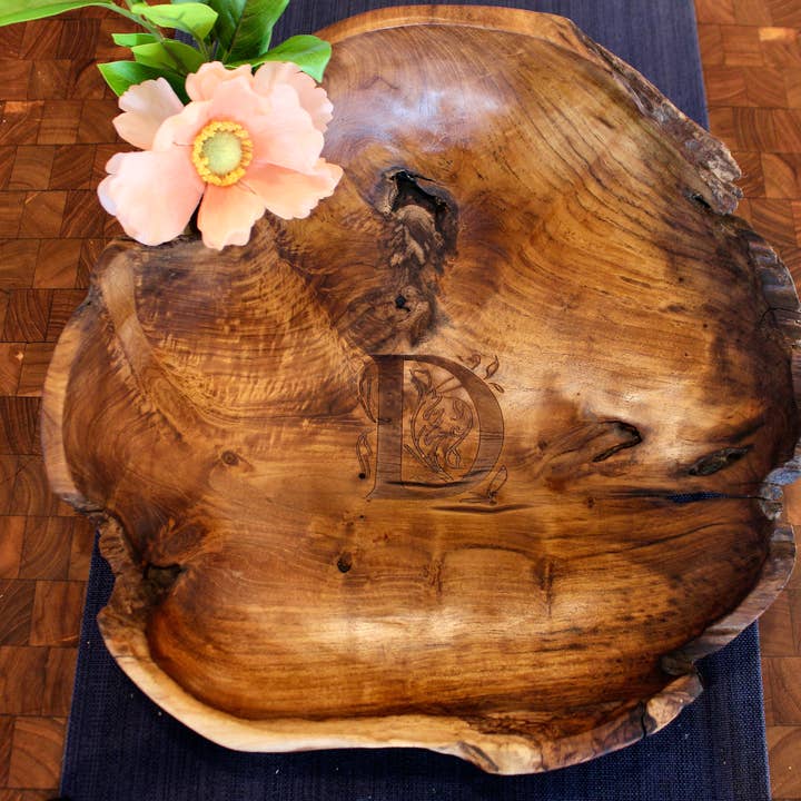Tuckahoe Hardwoods - Wholesale Bowl - Large Live Edge Salvaged Teak Bowl - Hand Carved Wood Bowl7