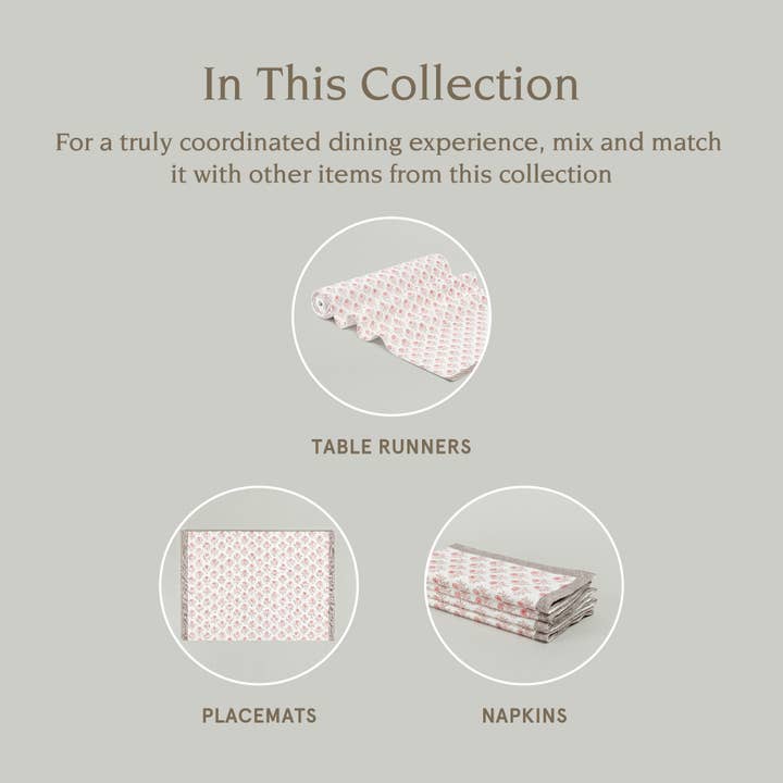 over&back - Wholesale Placemat - Artisan Hand-Blocked Placemats – 100% Cotton – Set of 438