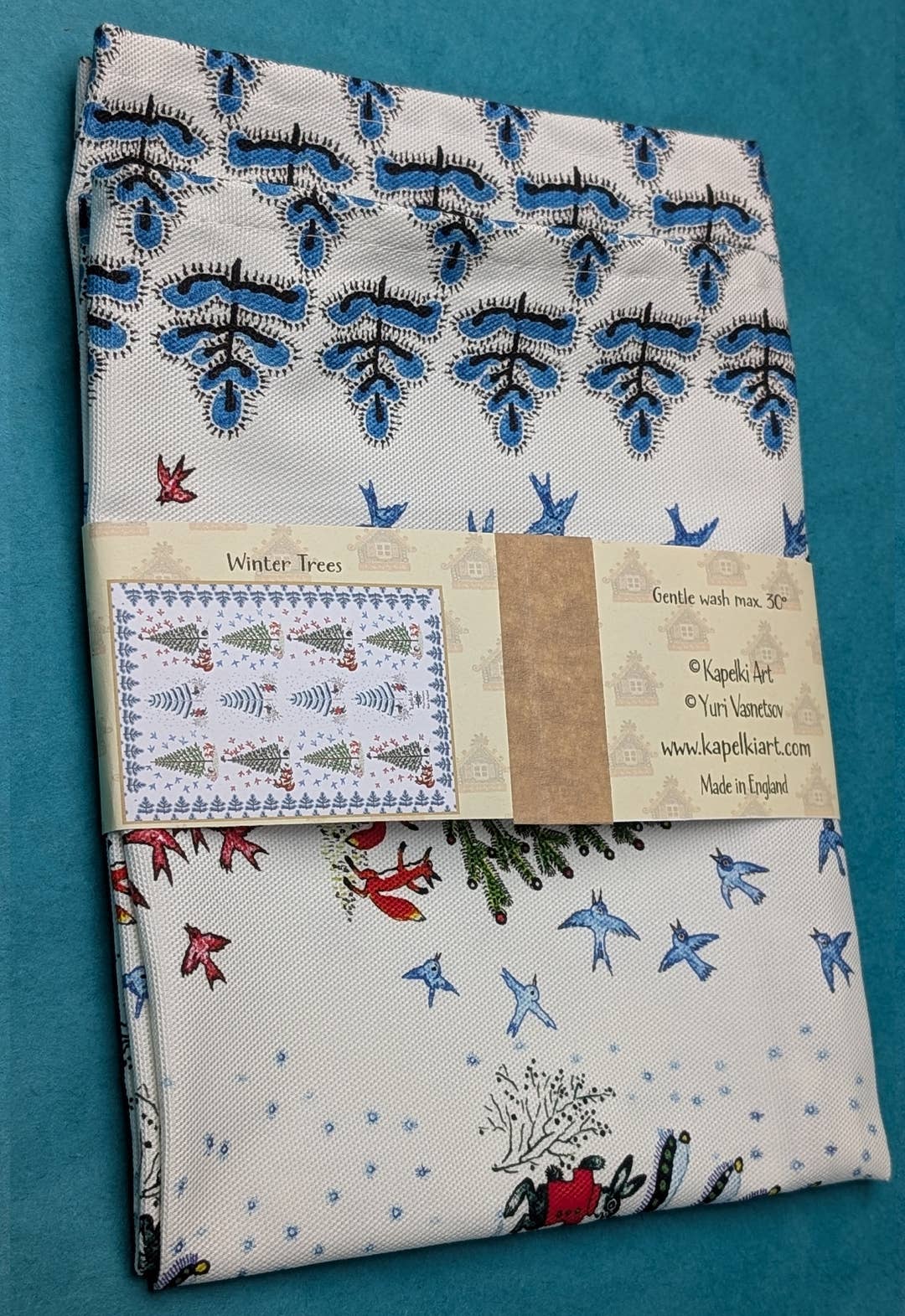 Kapelki Art - Wholesale Tea Towel - Christmas organic cotton kitchen towel. Winter Tales7