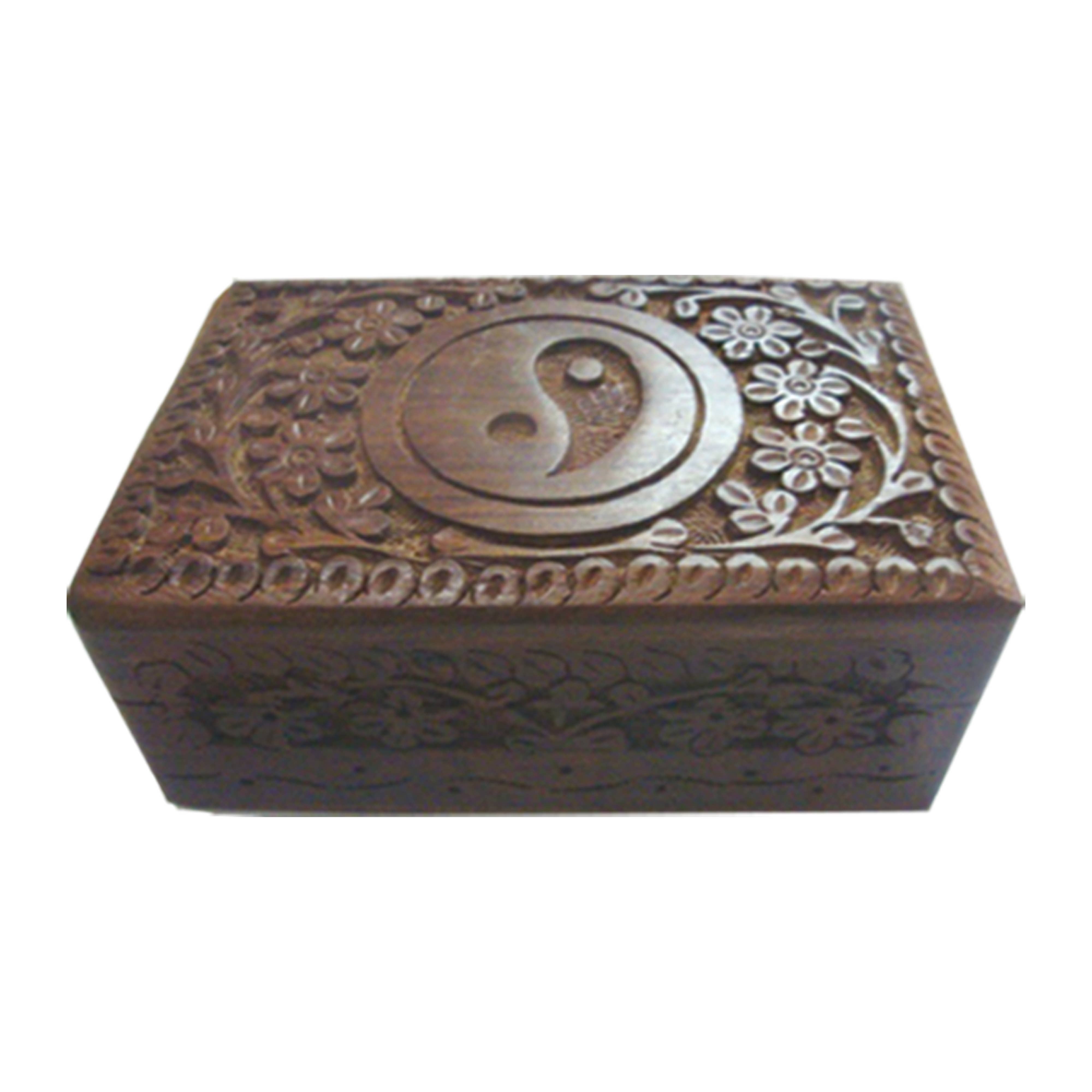 Green and Gold Yin-Yang Sun Box Tarot Card Box Jewelry Box