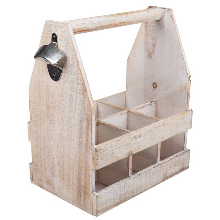 Houten fleshouder voor 6 flessen voor wholesale door Creaciones Meng
