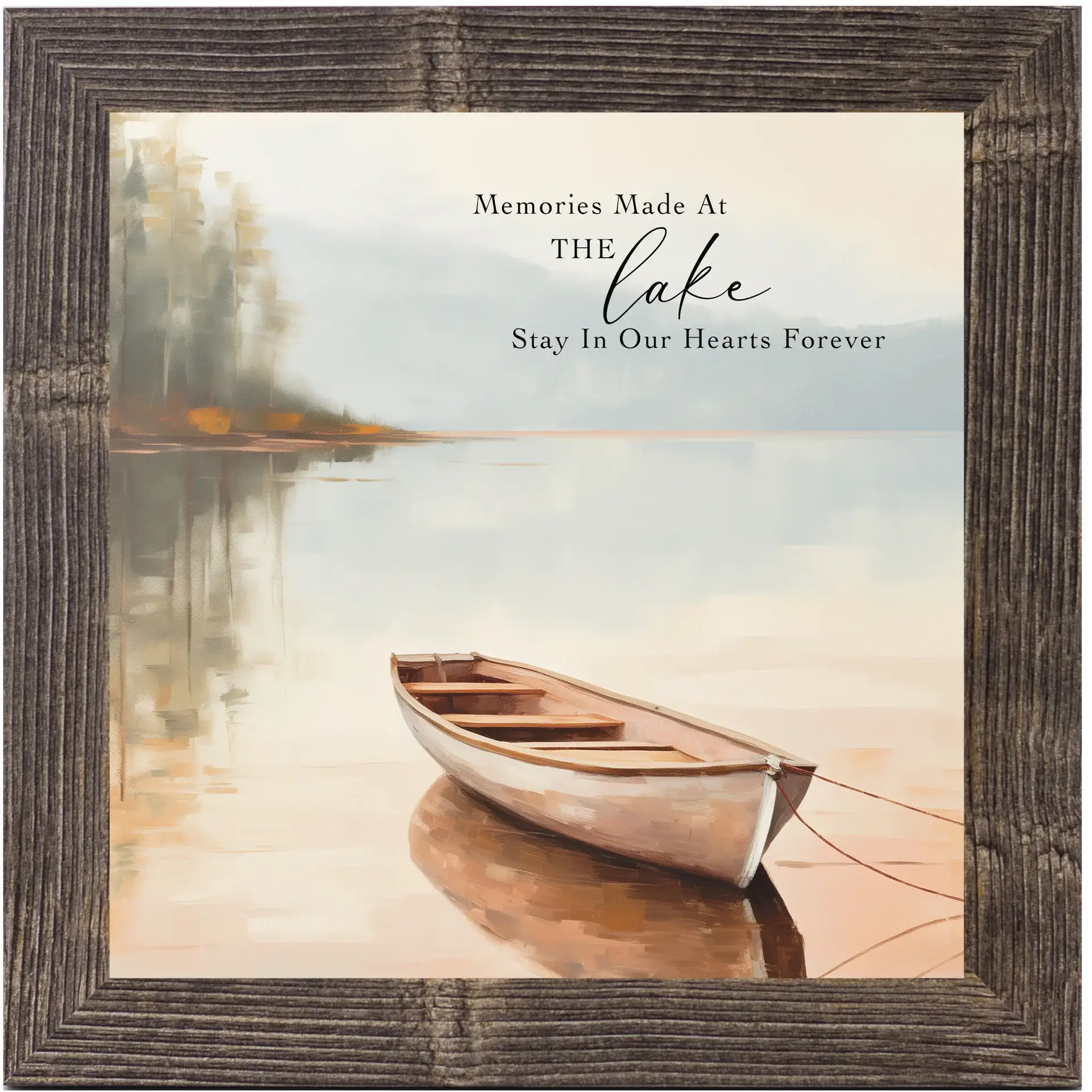 Summer Snow Art - Wholesale Sign - Memories Made At The Lake Stay In Our Hearts Boat Art 4