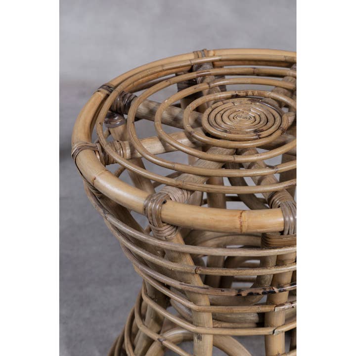 Interiors by Premier – wholesale Stool – Maka Grey Rattan Stool