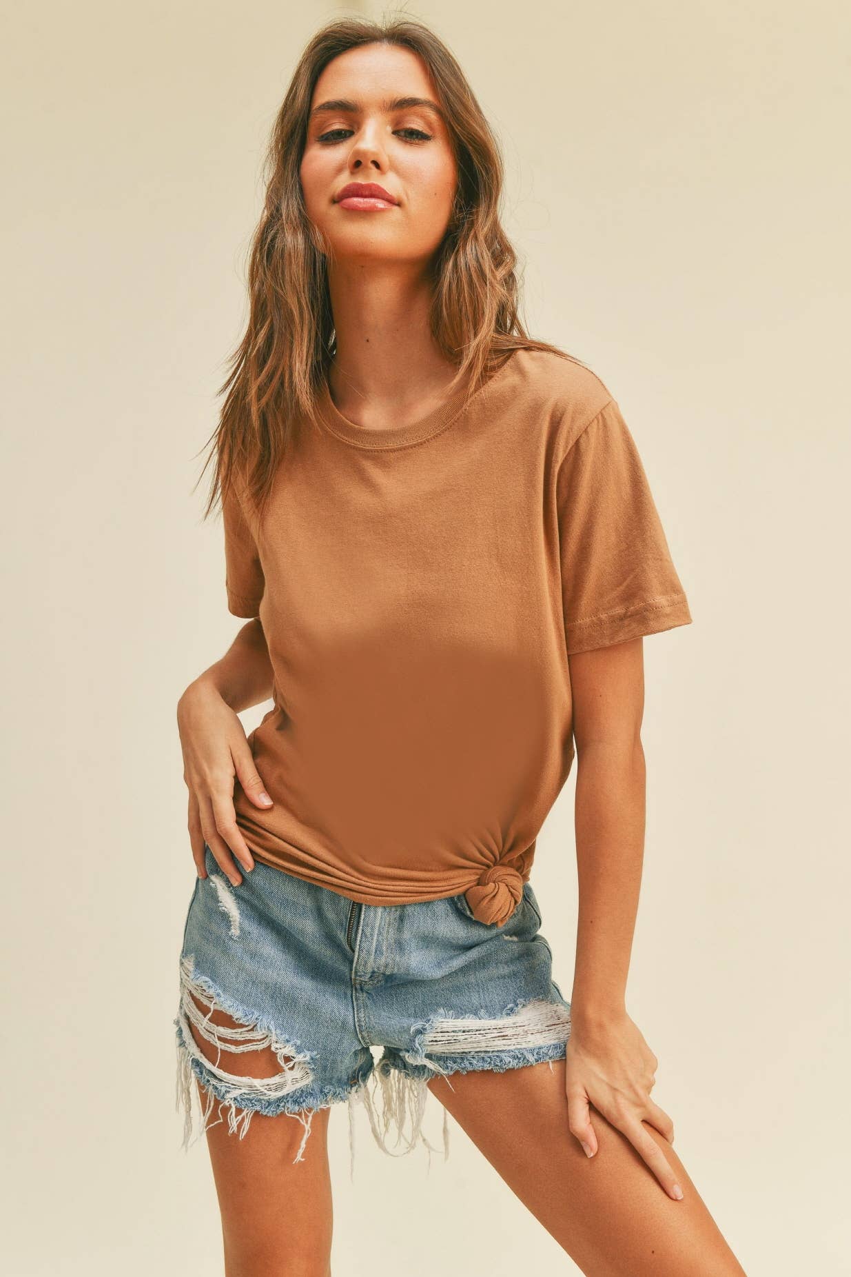 Honestee - Venta al por mayor Camiseta estampada - Mujer - Camiseta Clásica de Manga Corta en Blanco27