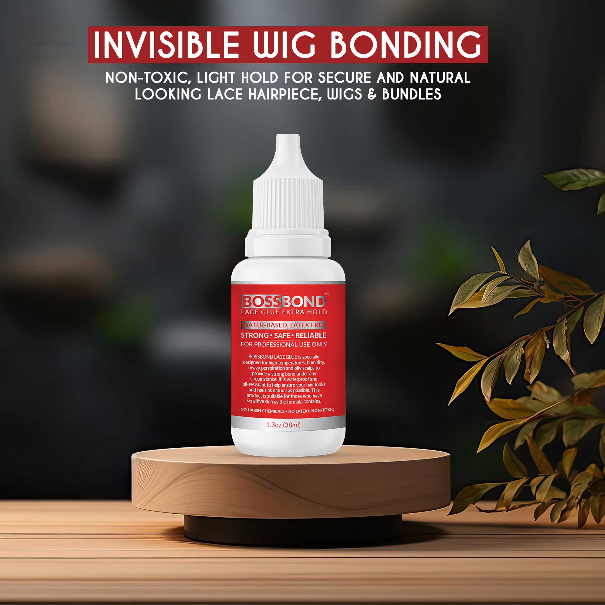 UB BRANDS INC - Wholesale Hair Extensions - BOSSBOND Lace Glue Extra Hold 1.3oz - Strong, Long-Lasting 1