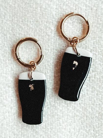 Irish Stout Hoop Earrings for wholesale by Cast & Clay