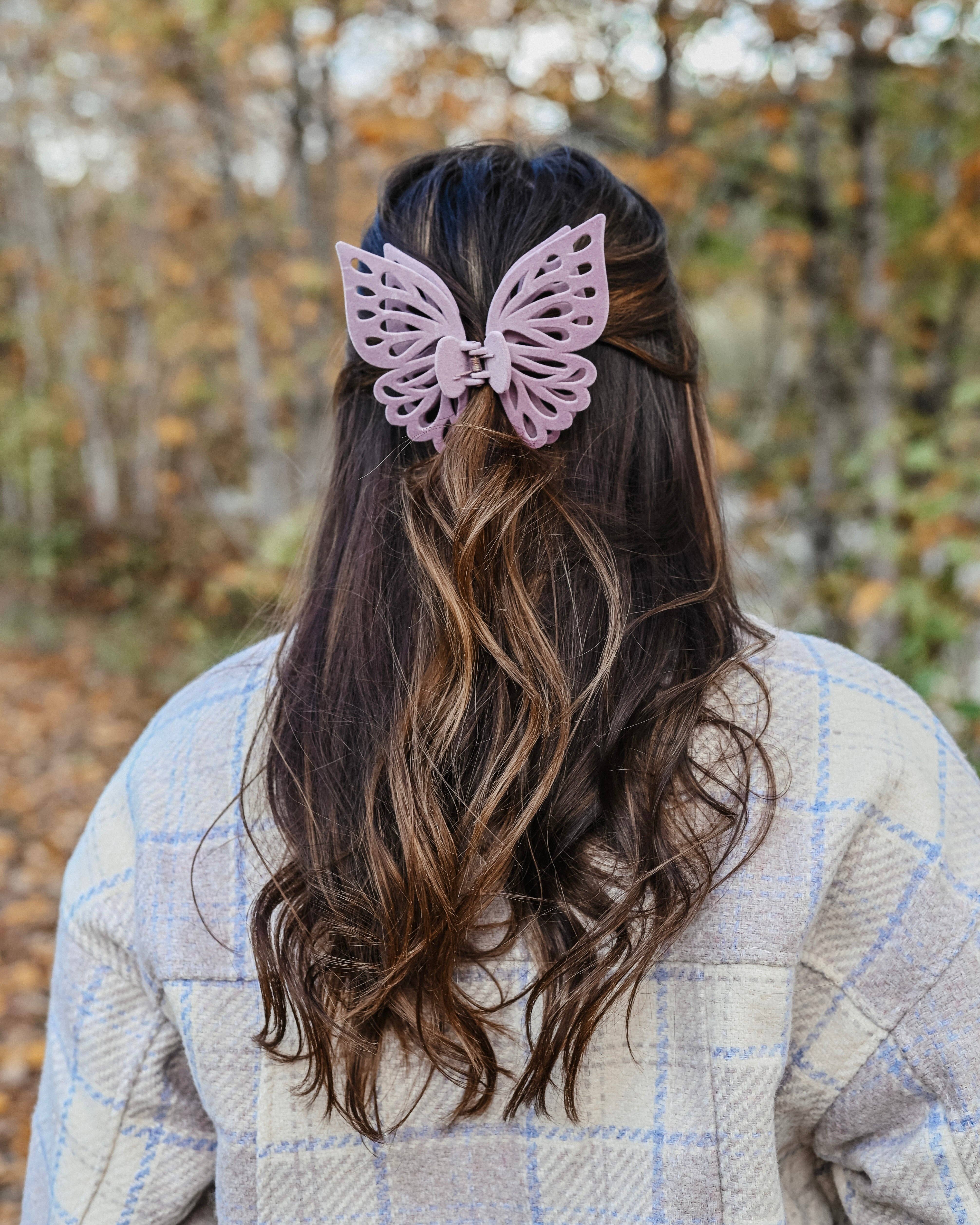 Share Studio - Vente Pince à cheveux – femme - Pince à cheveux en velours Jumbo Butterfly11
