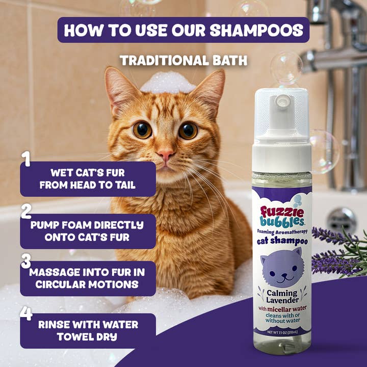 Jojo Modern Pets - Wholesale Pet shampoo – Dog - Calming Lavender Foaming Aromatherapy Cat Shampoo2