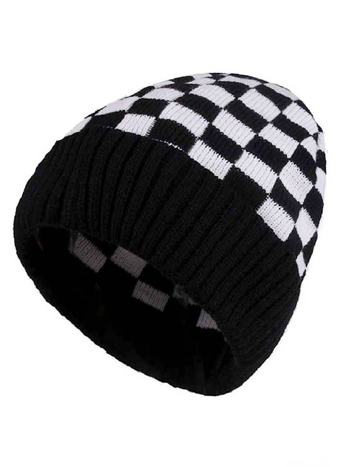 ..._ 1028 Rutigt Mönster Cuff Beanie SI-28809 för wholesale av 42POPS