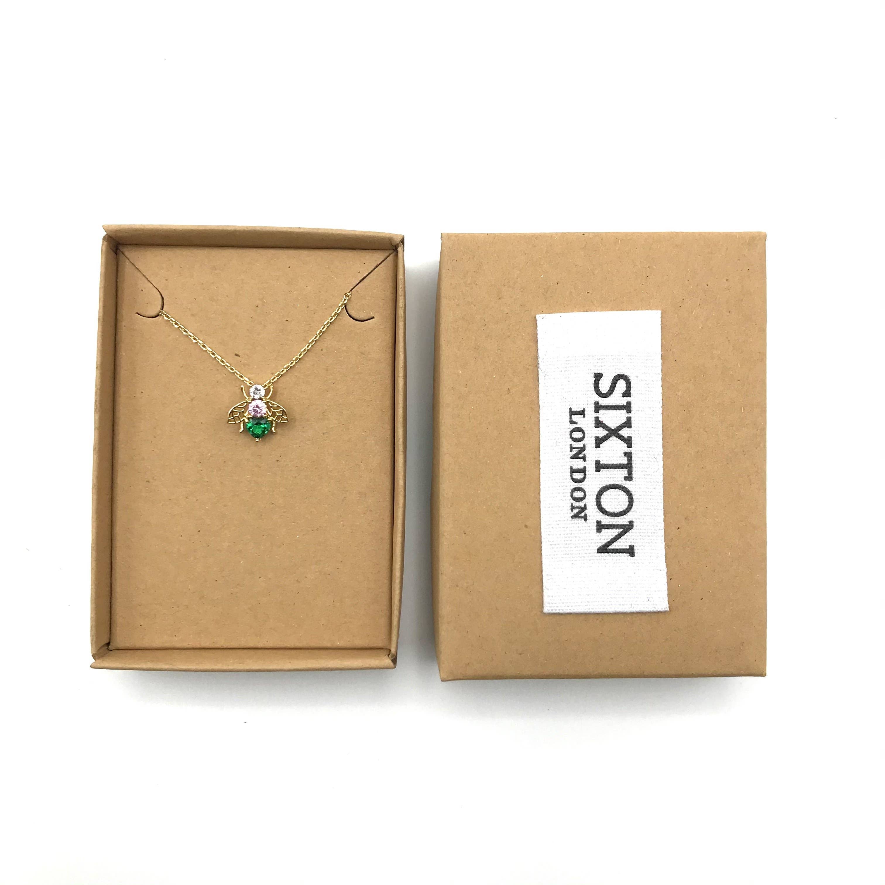 Sixton London - Wholesale Pendant/Charm Necklace - Nouveau Bejewelled Bee Necklace1