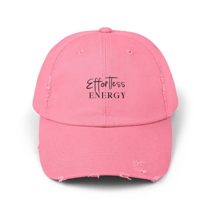 Effortless Energy - Unisex Distressed Cap - Casual Style for Everyday Wear for wholesale by Ritzy Herb