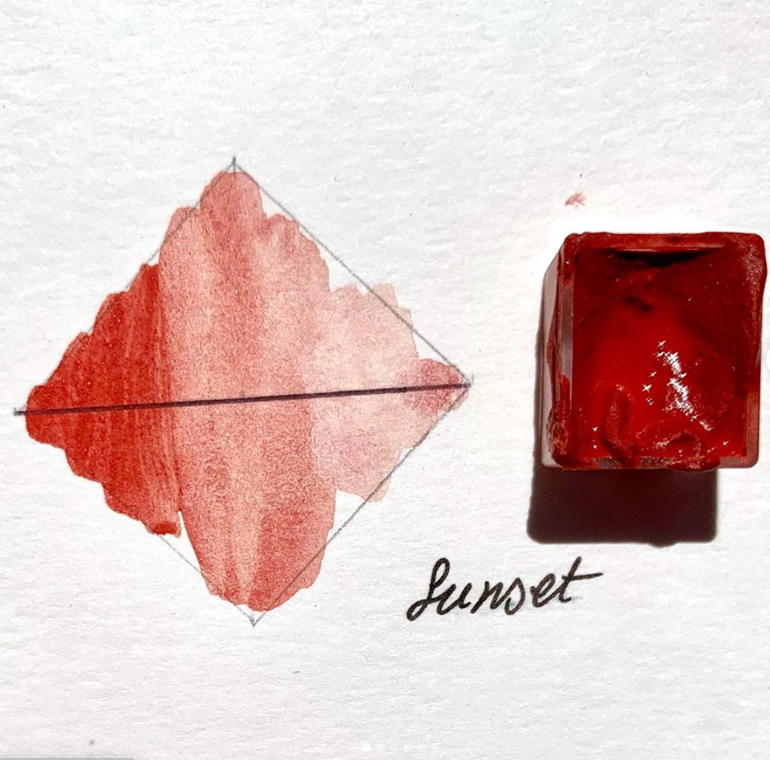 LA NOUVELLE VAGUE COULEURS - Wholesale Watercolor Paint - Handmade Watercolor - Sunset Pink Brown0