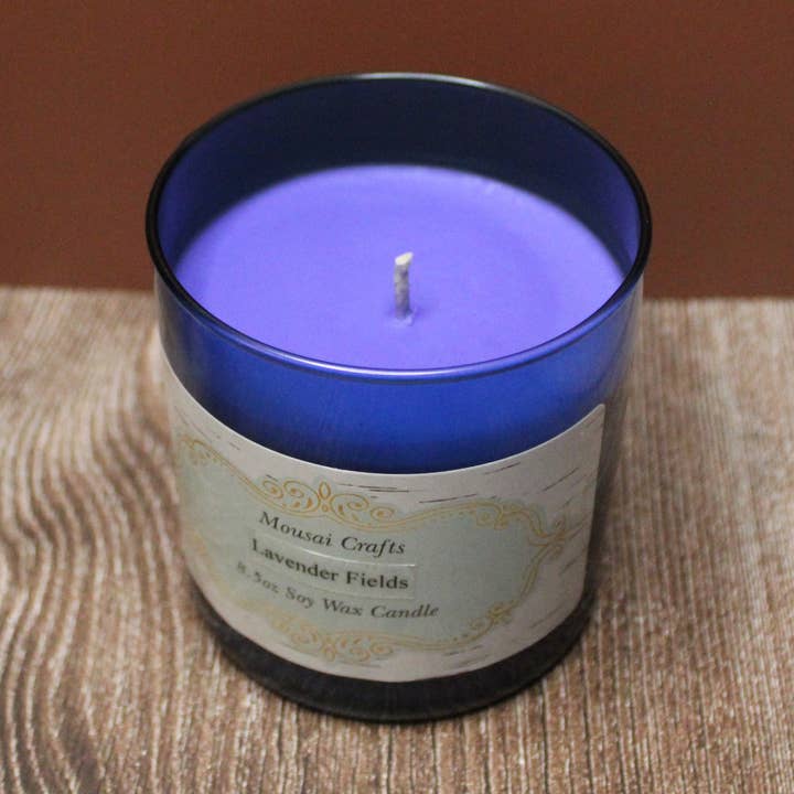 Mousai Crafts - Wholesale Jar/Filled Candle - Lavender Fields 8.5oz Soy Wax Candle