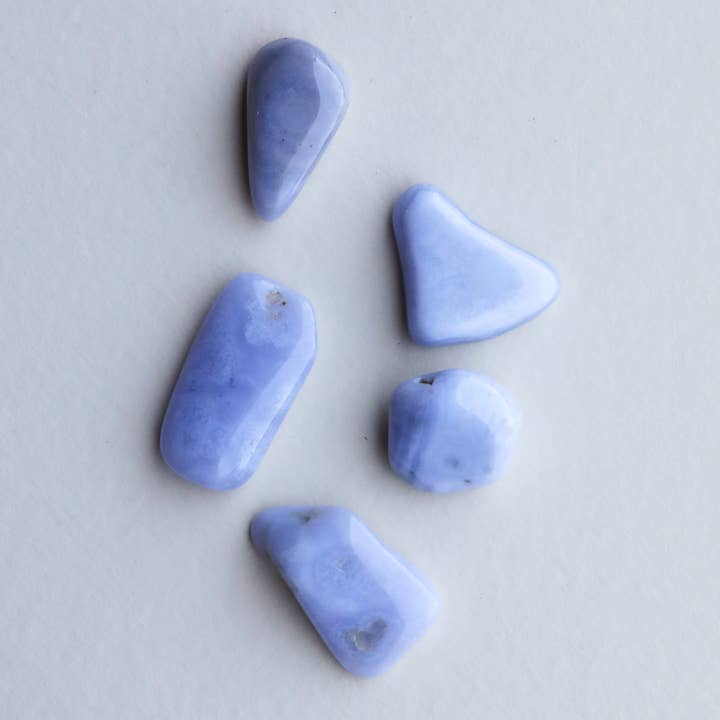 JaxKelly Candles - Wholesale Spiritual Stone/Crystal - Blue Chalcedony - Set of 10 Crystals