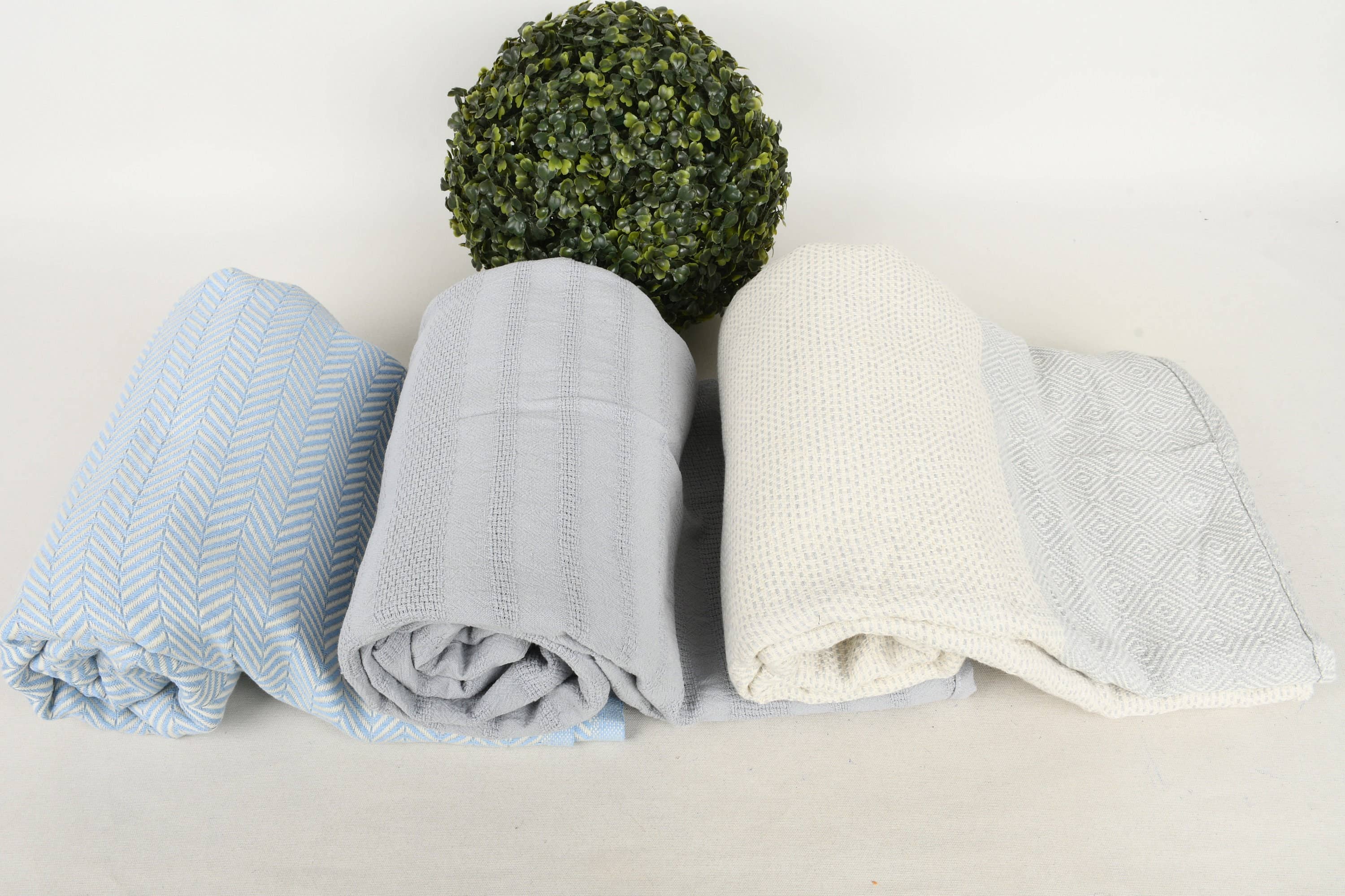 Organic Turkish Towels - Wholesale Throw Blanket - Personalized Blanket, Cozy Throw Set of 68