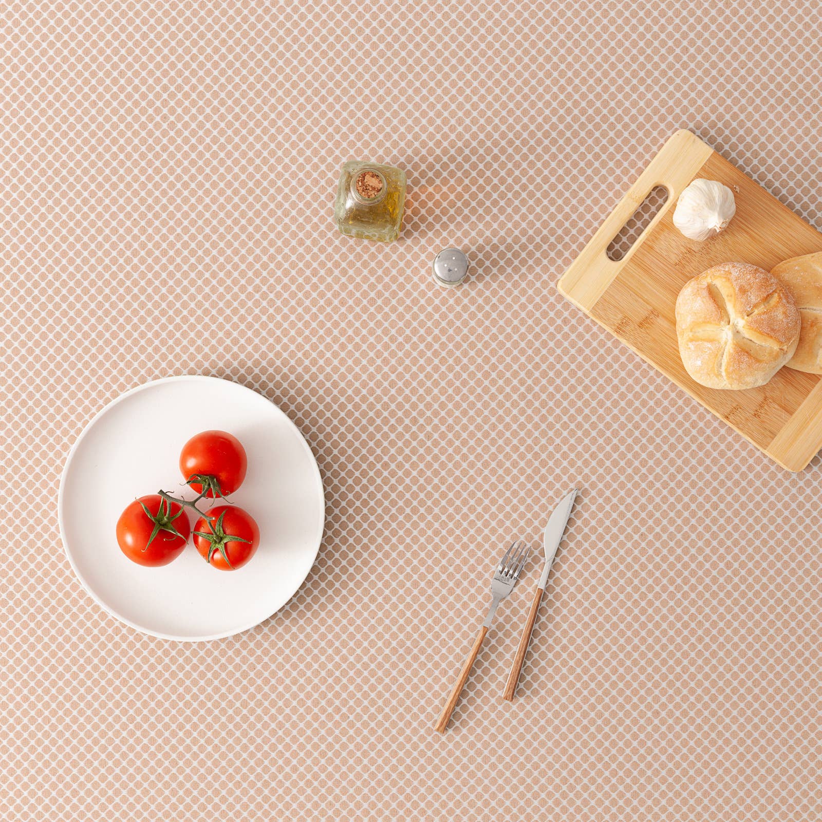 GAMUSI - Vente Nappes - Nappe imperméable jacquard coton géométrique LOSAN27