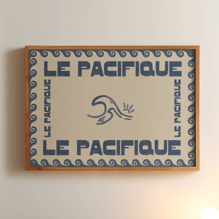 Le Pacifique Ocean Retro Print for wholesale by Lune Club