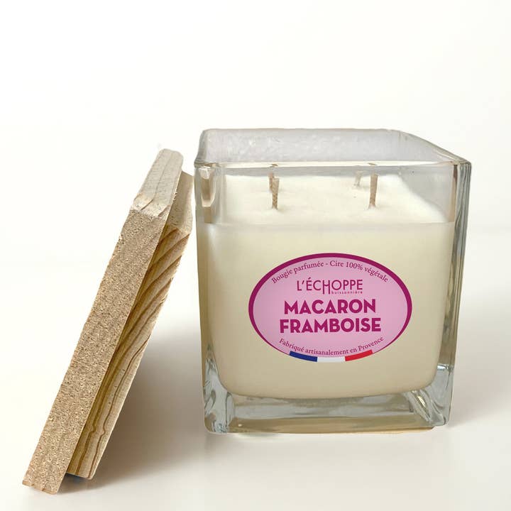 L'Échoppe Buissonnière - Wholesale Jar/Filled Candle - Raspberry Macaron - Scented Candle 400g2