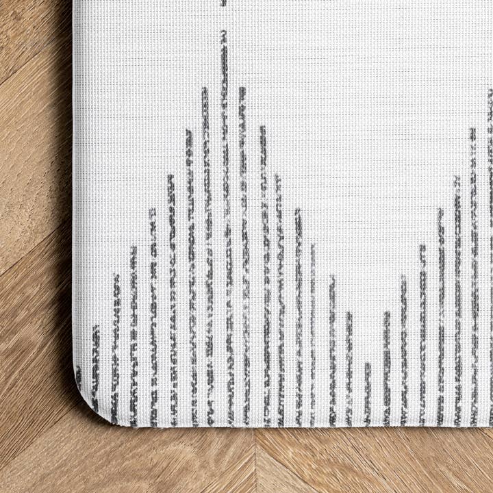 Light Gray Diamond Stripes Anti Fatigue Kitchen Or Laundry Room Comfort Mat for wholesale on Faire3