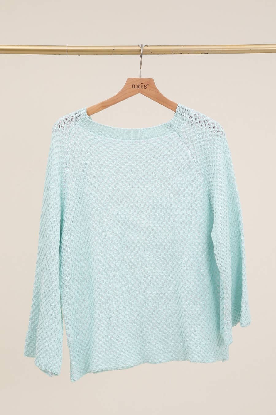 NAÏS PARIS – wholesale Knitted jumper – Women′s – ROUND NECK RAGLAN SLEEVE SWEATER 100% COTTON4