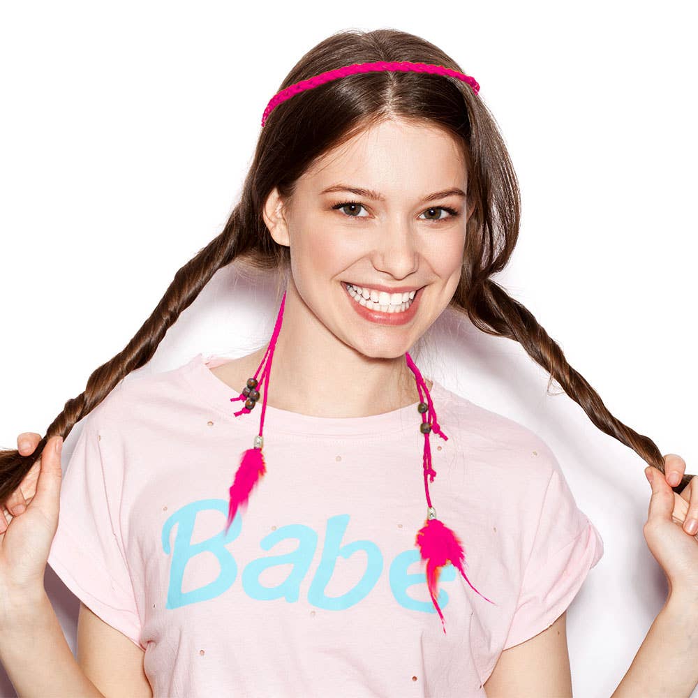 Sensibling Corp. - Vente Bandeau – femme - Bandeau / Ceinture à Extension de Plumes Bohème0