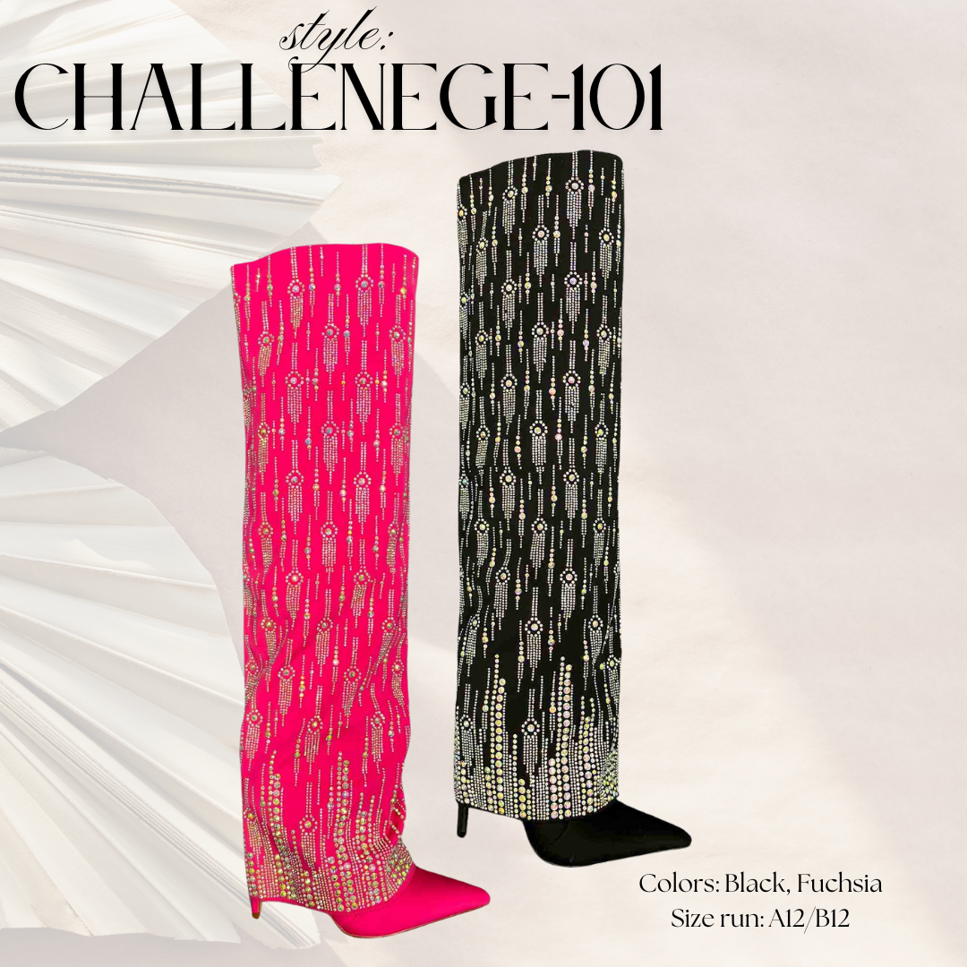 Pazzle - Wholesale Booties - Women's - CHALLENGE-101 Women's Rhinestone Heel Boot 1