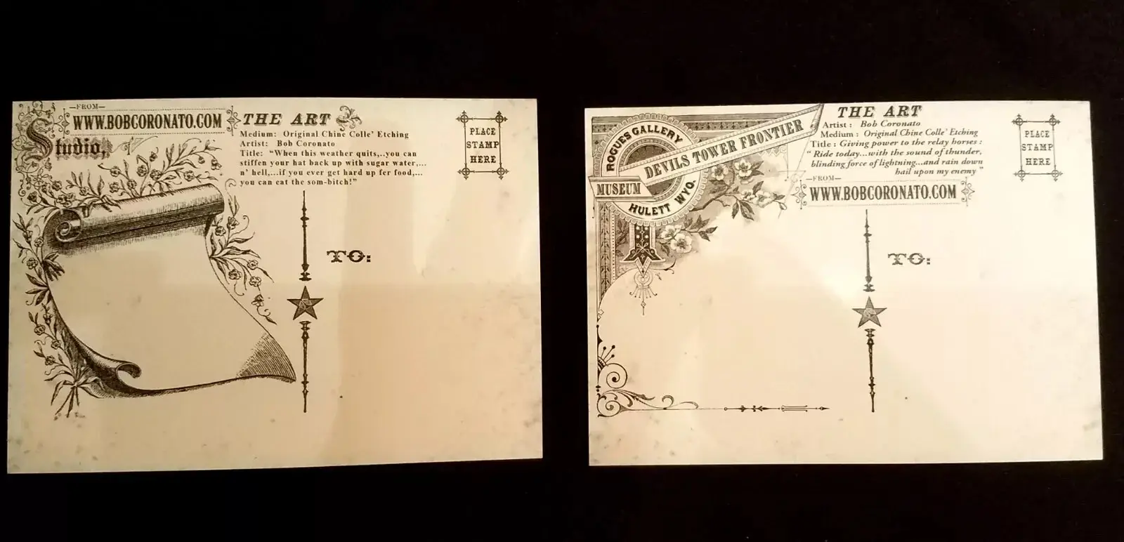 Black Hills Curio Co.-Bob Coronato Licensed Home Décor - Venta al por mayor Tarjeta postal - Tarjetas Postales - (17 imágenes) Black Hills - Occidental1