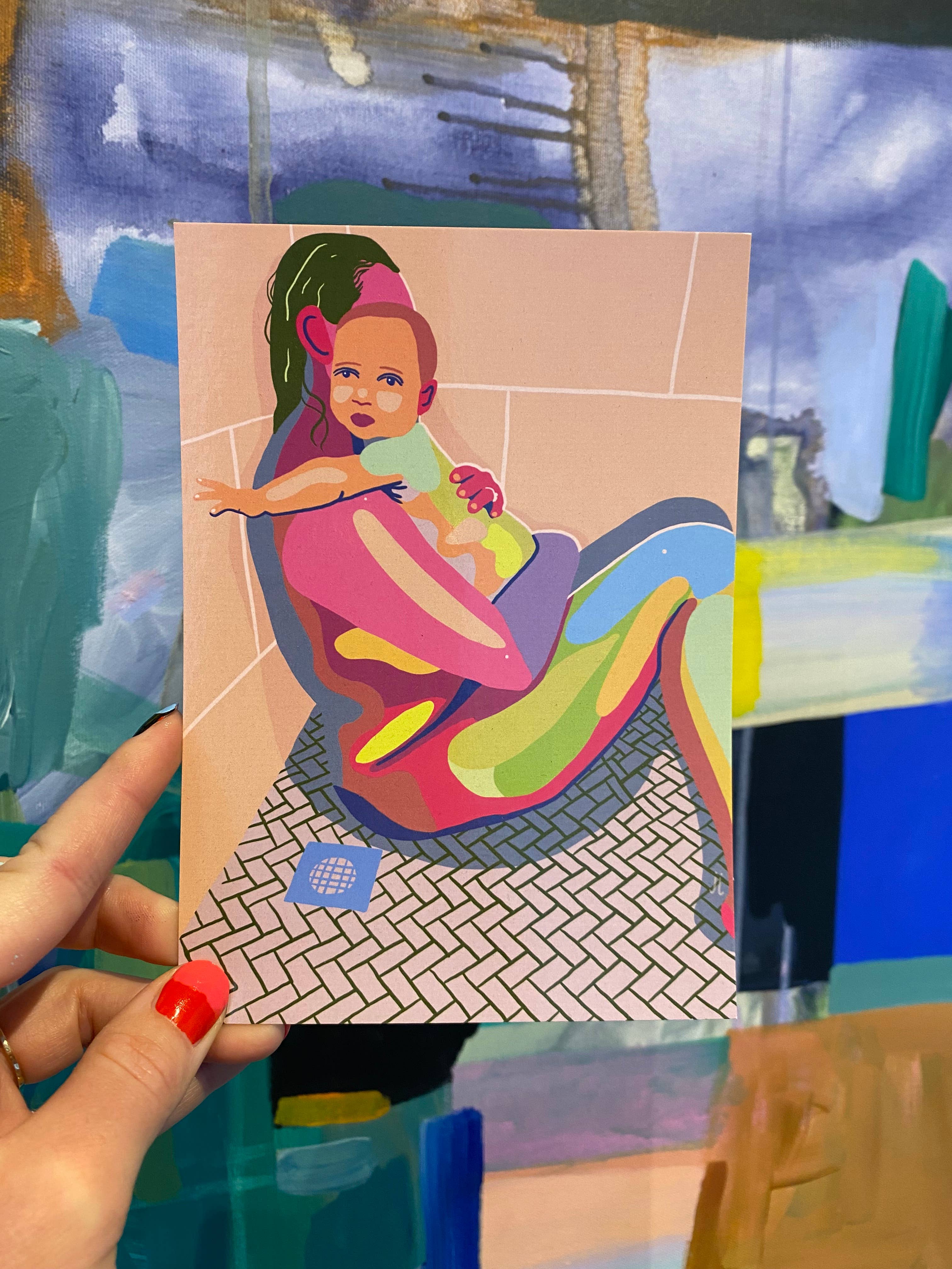 June Jewell Designs - Wholesale Art Print - 5”x7” Shower Moment Art Print2