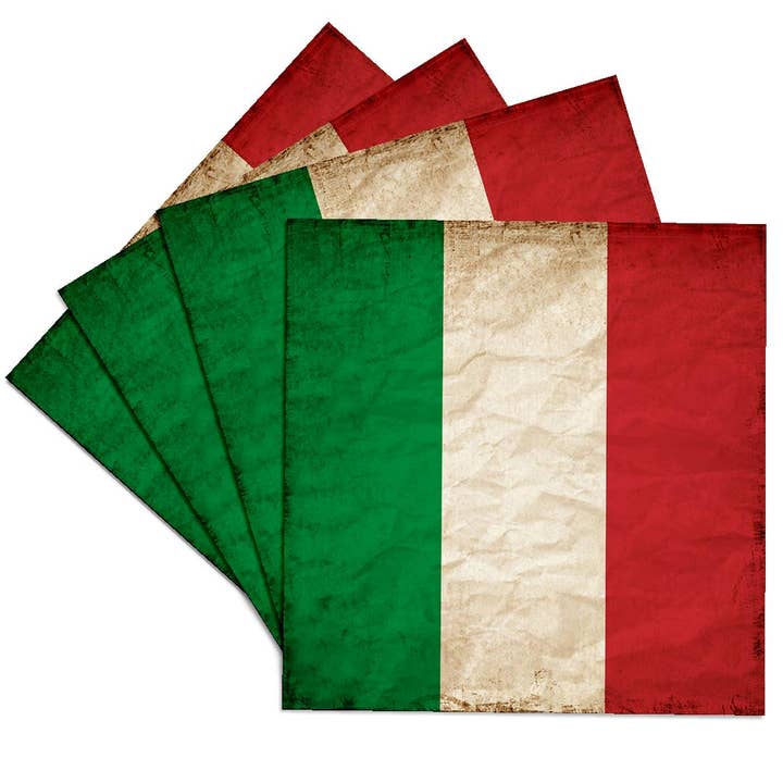 3dRose - Wholesale Coasters - 3dRose, Italian Flag Old Look Trendy Work , Coaster