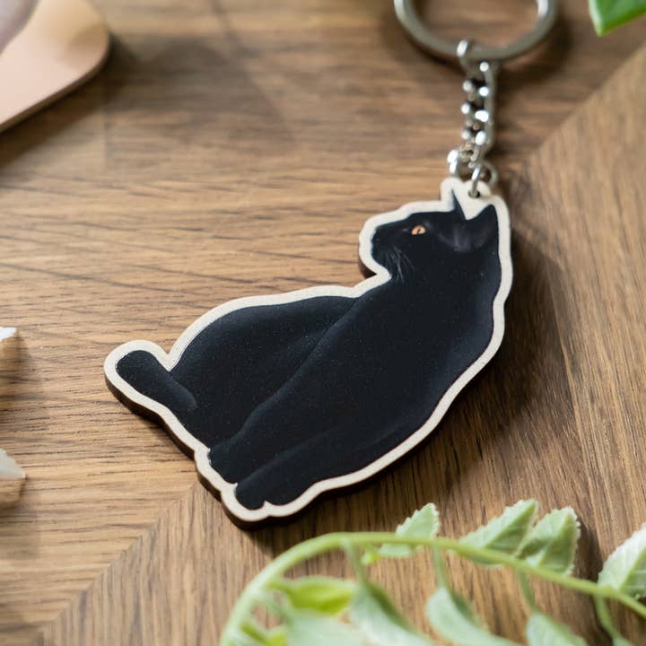 Hayley Jade Design Studio - Wholesale Keychain - Women's - Black Cat Keychain4