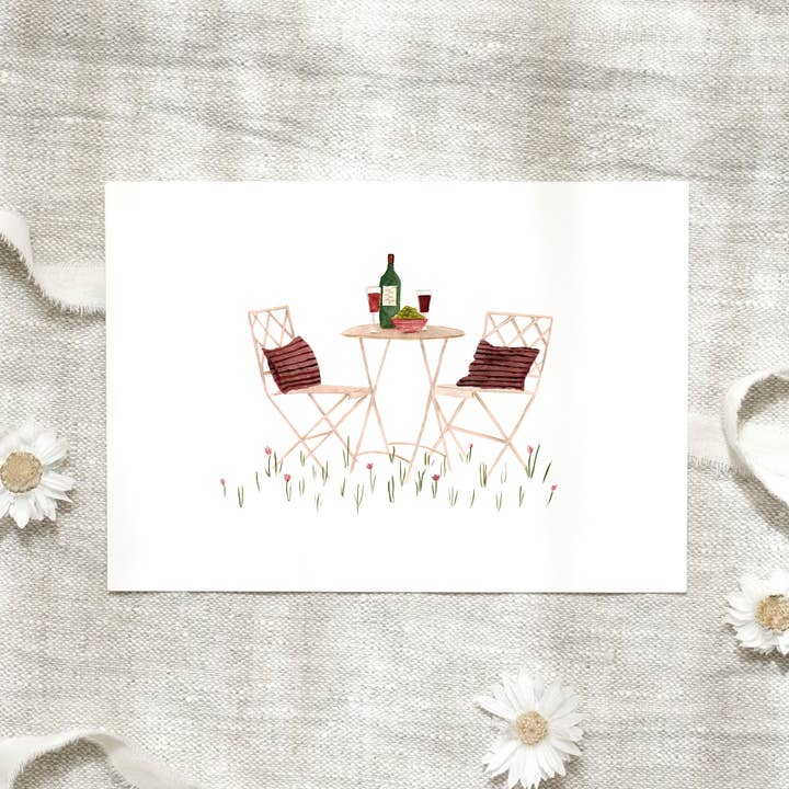 Postcard - Garden dinner for wholesale by Leo La Douce GmbH