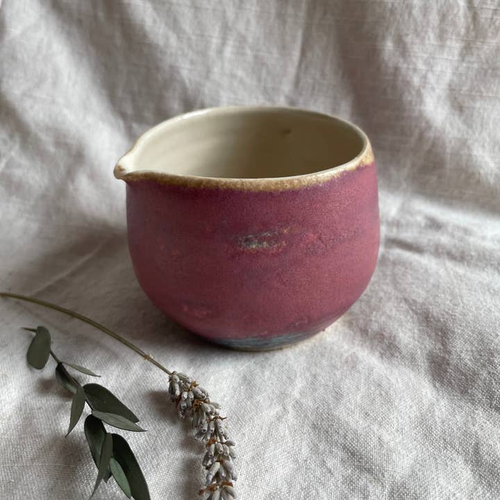 Charlotte Manser Ceramics - Wholesale Bowl - Dark Pink ceramic matcha bowl 3
