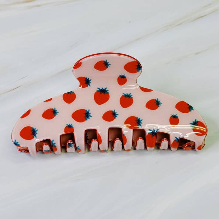 Ellison+Young - Wholesale Hair Clip - Women's - Berry Cherry Hair Claw Set Of 22