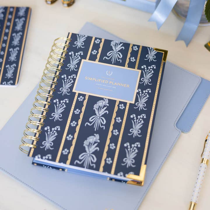 Simplified by Emily Ley – wholesale Planner – 2026 Spiral Daily Simplified Planner - Poppy Posies1