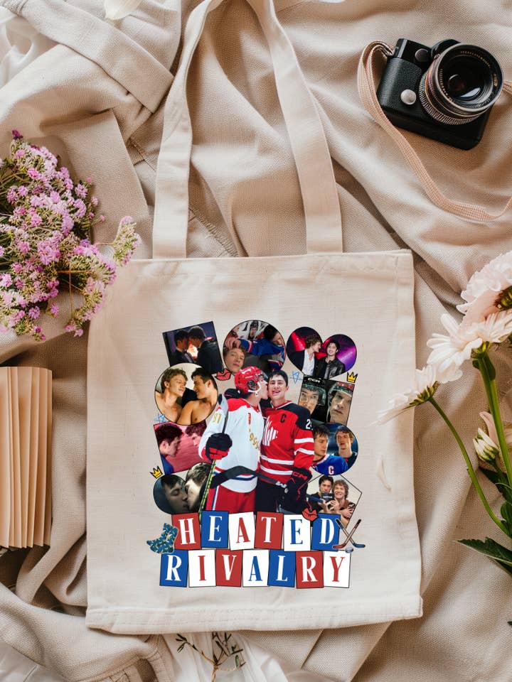 Heated Rivalry Collage Tote Bag for wholesale by Shadows of Sunshine
