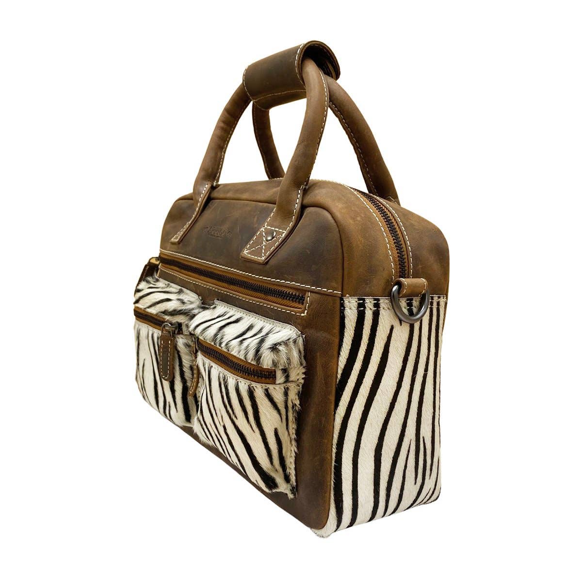 Arrigo - Wholesale Shoulder Bag - Women's - Westernbag Cognac Buffalo Leather with an Animal Print18