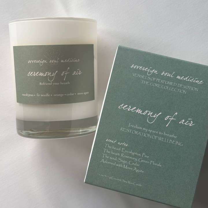 Ceremony of Air - Sovereign Soul Medicine Soy Blend Candle for wholesale by Sovereign Soul Medicine