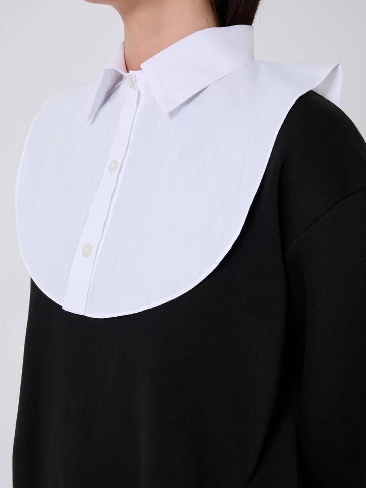 Akoya Hijabs - Wholesale Button Down Shirt - Women's - Detachable Collar Half Shirt2