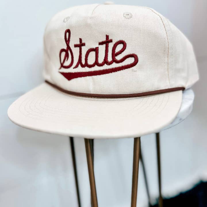 Speckle Bellies Clothing Company - Wholesale Baseball Cap - Unisex - State Script Rope Cap