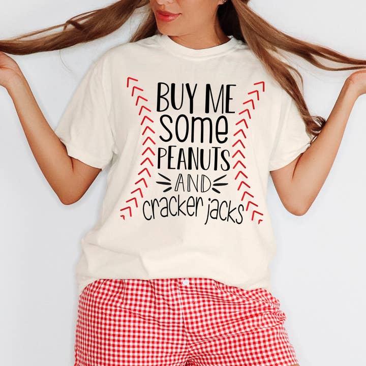 Comprami delle noccioline e Cracker Jacks - naturale per la vendita all'ingrosso da parte di Sunfire Tees
