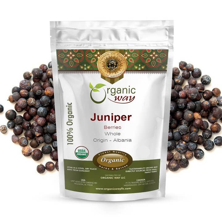 Hele Jeneverbes (Juniperus communis) - Europese Wilde Oogst | Kosher Gecertificeerd | Rauw, Veganistisch, Non-GMO & Glutenvrij | USDA Gecertificeerd | Herkomst - Albanië voor wholesale door Organic Way LLC