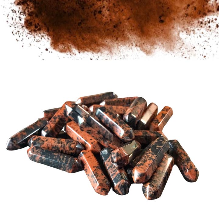 Essential Wellness - Body, Mind, Spirit - Wholesale Spiritual Stone/Crystal - MAHOGANY OBSIDIAN Double Terminated Points - 2 Sizes