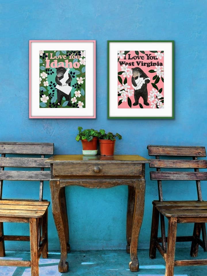 "I Love You West Virginia" Print for wholesale by 3 Fish Studios