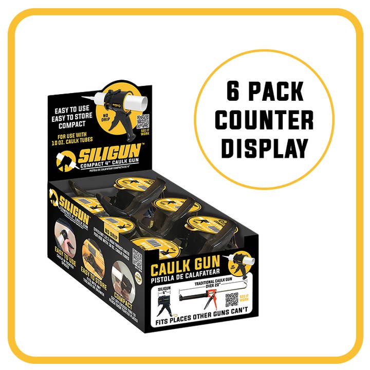 SILIGUN - Wholesale Retailer Display - Home & Living - SILIGUN™ Classic Compact 4" Caulking Gun - 12 Case