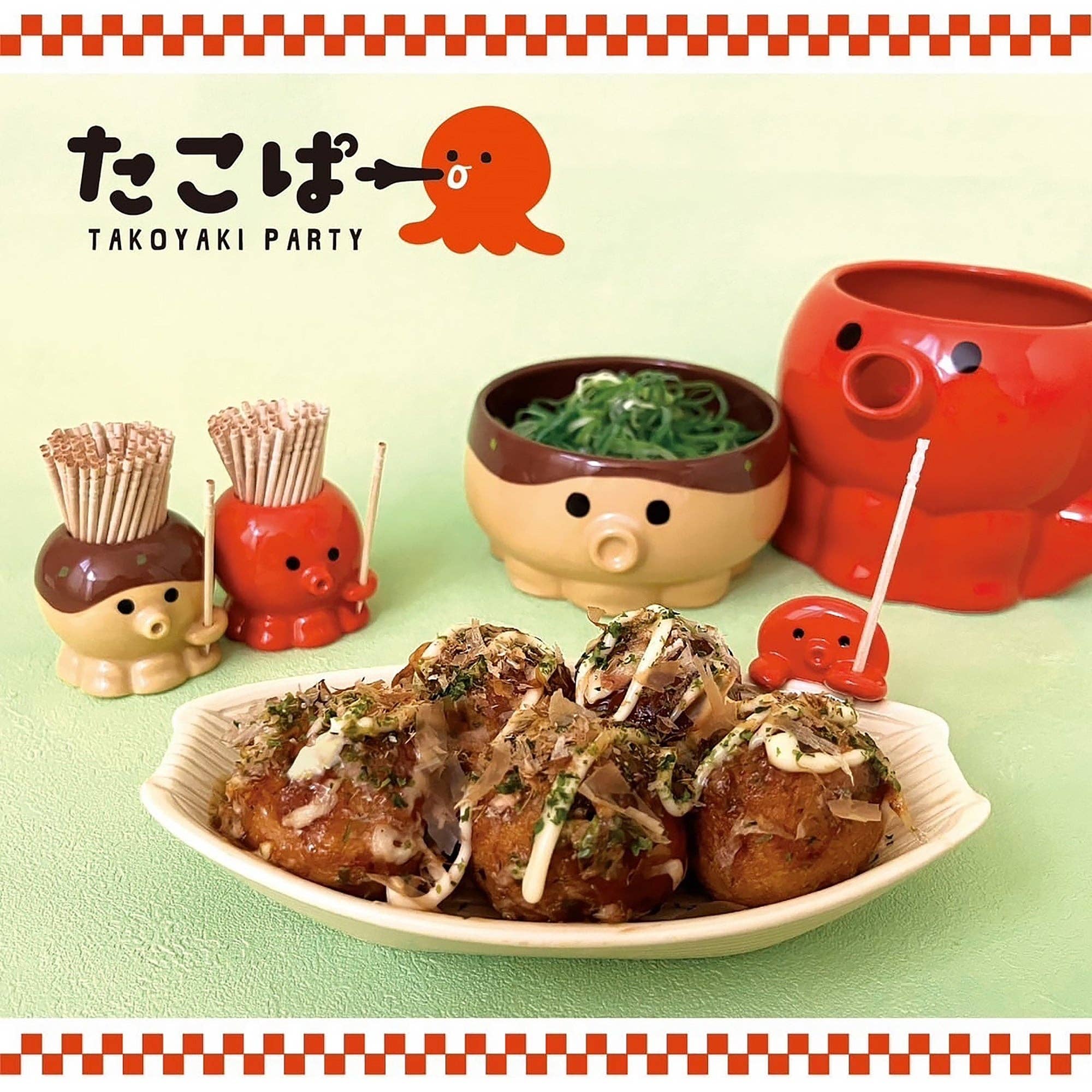 MinoCraft - Vente Bol de service - Service à takoyaki en céramique8