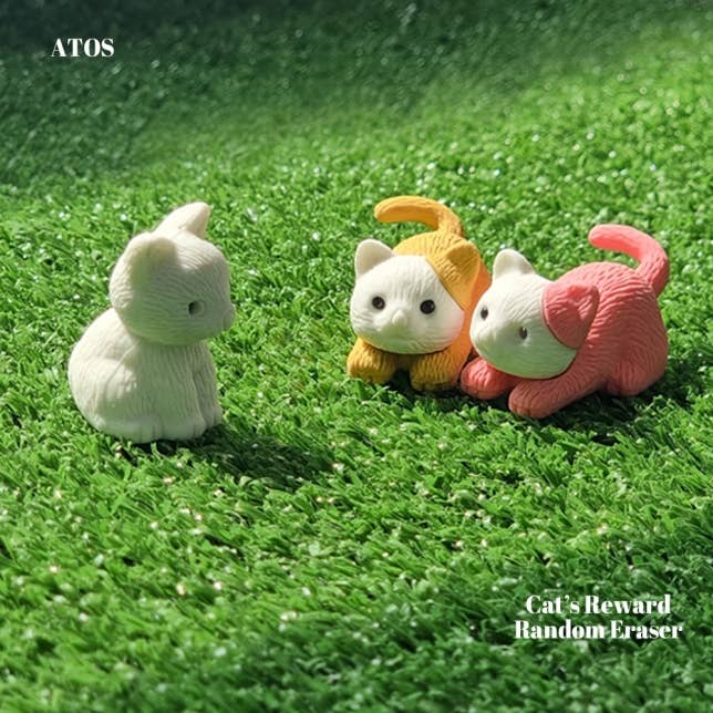 K-Wonderland - Vendita all'ingrosso Gomma da cancellare - Set di Scatole a Sorpresa - Gomma da Cancellare Casuale Ricompensa del Gatto3