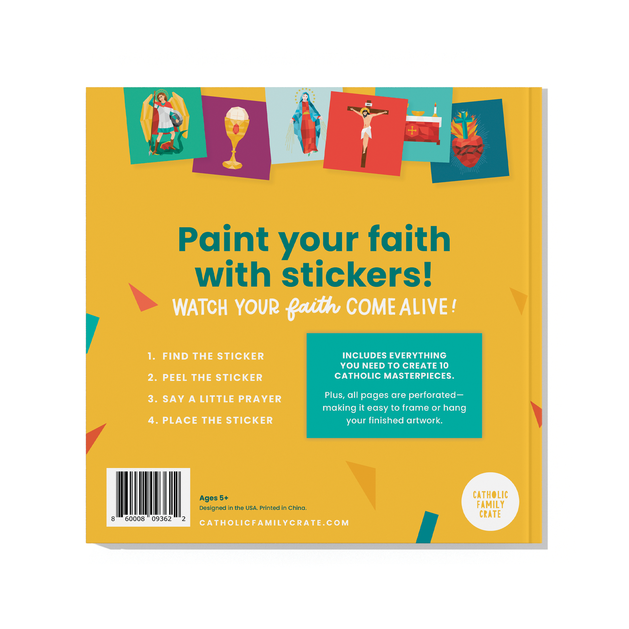 Catholic Family Crate® – wholesale Sticker – Child & baby – Pray by Sticker: Paint-by-Number Sticker Book11