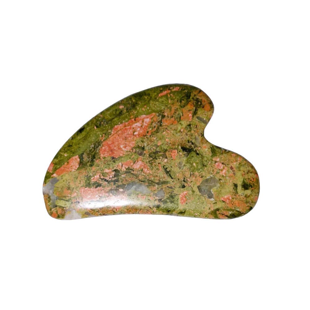 France Mineraux - Wholesale Gua Sha tool - Unakite Massage Gua Sha
