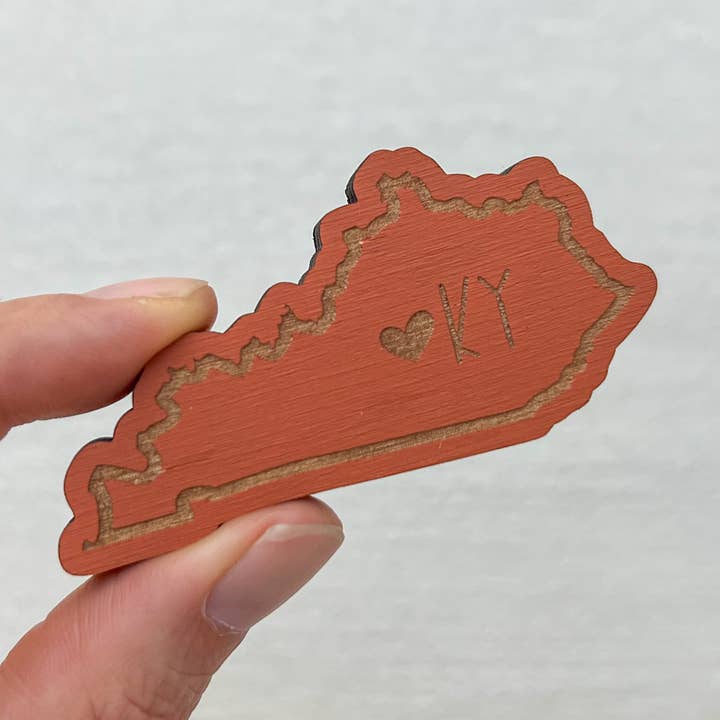 Pick Colors | Locally-Inspired Kentucky State Wood Magnet for wholesale by RusticStrokes