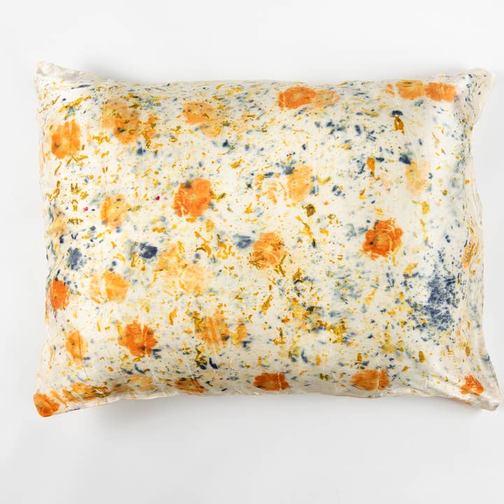 Fronha de seda floral tingida botânica por atacado de DYE KWEEN